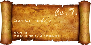 Csonka Teréz névjegykártya